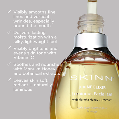 SKINN Luminous Facial Oil with SWT-7 + Golden Lip Oil Holiday Set
