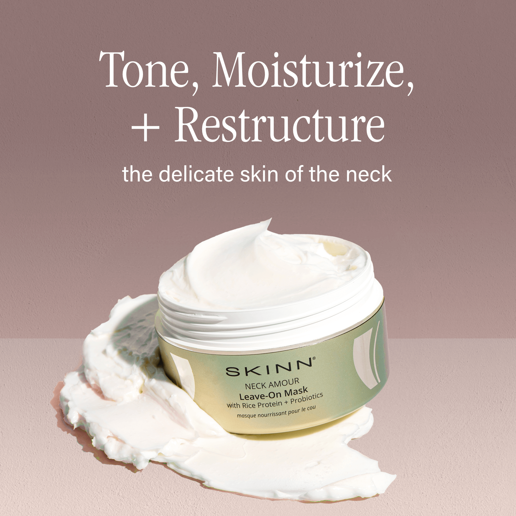 SKINN Skinn Cosmetics: Leave-On Mask with Rice Protein + Probiotics Comfort Body care anti-aging Neck treatment
