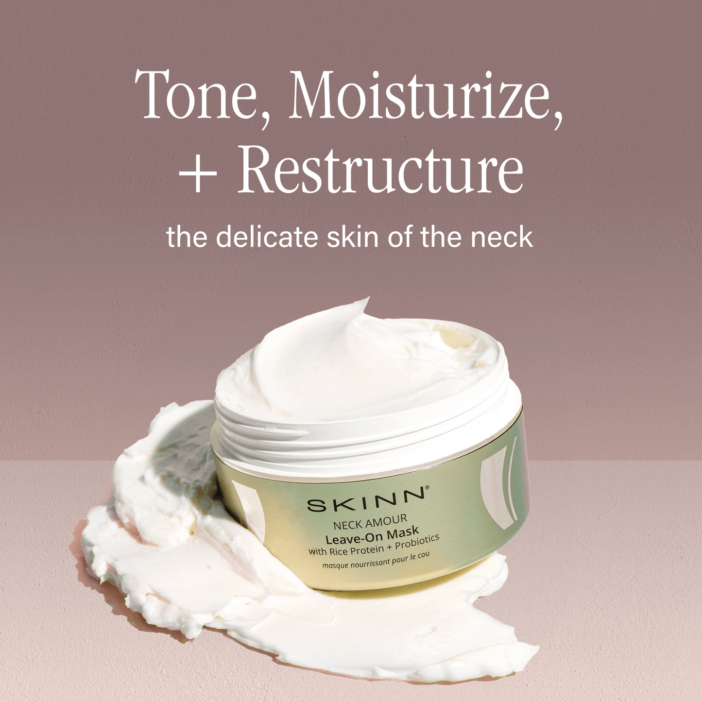 SKINN Skinn Cosmetics: Leave-On Mask with Rice Protein + Probiotics Comfort Body care anti-aging Neck treatment