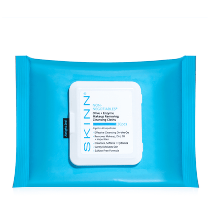 SKINN Olive + Enzyme Makeup Removing  Cleansing Cloths