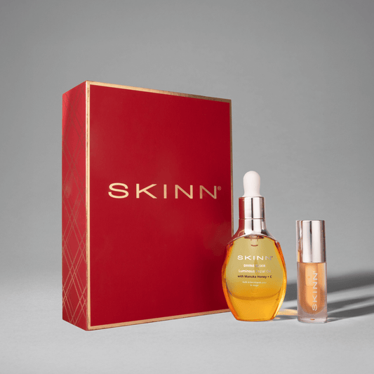 SKINN Luminous Facial Oil with SWT-7 + Golden Lip Oil Holiday Set