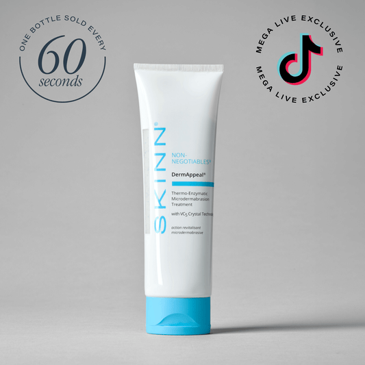 SKINN SKINN Cosmetics DermAppeal Microdermabrasion Treatment w/ V5 Crystal Technology Facial Exfoliate Tube - Powerful Microdermabrasion Treatment for All Skin Types